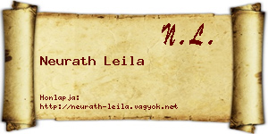 Neurath Leila névjegykártya